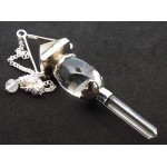 Shiva Shaped Clear Quartz Pyramid and Point Ornate Pendulum